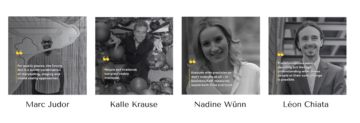 Unit-Q team members: Marc Judor, Kalle Krause, Nadine Wünn, Léon Chiata